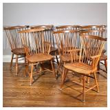 (8pc) Stickley Furniture Co. Dining Chairs | Stickley Furniture Company (Manlius, New York) Windsor 