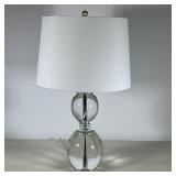 Modern Style Crystal Table Lamp | Modern style clear crystal table lamp with base constructed out of