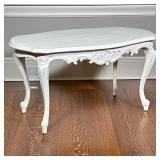 Baroque Style Coffee Table | Baroque style low rectangular white-painted coffee table, with ornate c