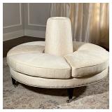 Circular Confidante Sofa | Vintage (mid-20th century) circular "confidante" sofa (designed to encour