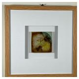 Abstract Artwork - Geode | Square abstract artwork (print) in a white frame, featuring an artist ren