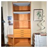 Swedish Style Bookshelf/Cabinet | Swedish-style bookshelf/cabinet unit with four narrow drawers, fou