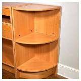 Swedish Style Two-Shelf Corner Round | Swedish-style two-shelf corner round, as additional storage t