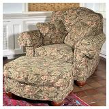 (4pc) Ethan Allen Oversized Armchair & Ottoman | Ethan Allen (Danbury, Connecticut) oversized roll-a