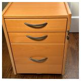 Swedish Style Short File Cabinet | Swedish-style three drawer file cabinet with lock/key for storing