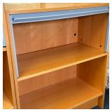 Swedish Style Two-Shelf Module with Blind - 2/2 | Swedish-style two-shelf bookshelf module with pull
