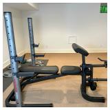 Weider Pro Weight Bench & Rack | Weider Pro weight bench and rack featuring an adjustable-height rac