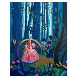 Melanie Taylor Kent (American) - "Glinda in the Magical Forest" | Landscape view of a dark wooded fo