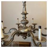 French Country Style Chandelier | Vintage or antique French Country style chandelier made of pewter,