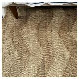 Area Rug - Jute Chevron Design | Tightly woven jute area rug in a flat-weave design, featuring warm 