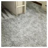 Area Rug - Solid Light Gray Shag | Solid light gray area rug with medium-length shag. - w. 105 x l. 