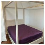 Canopy Style Bed Frame - Queen Size | Queen-size canopy style bed featuring a handcrafted wood finis