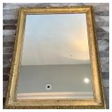 Ornate Gold-Gilt Framed Wall Mirror | Ornate rectangular wall mirror with a gold-gilt frame and dual