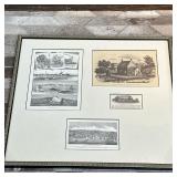 Collection of Historic New York State Prints | Framed collection of historic New York state prints, 
