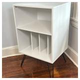 Modern Style Turntable Stand - White | Turntable stand features a mid-century inspired design with m