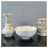(3pc) Fine Ceramics - Belleek & Lenox | Fine ceramic pottery, including: Vintage (1960s-1980s) Belle