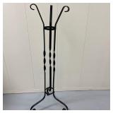 Wrought Iron Plant Stand | Vintage wrought iron plant stand, featuring elegant spiral twist legs and