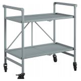 Cosco Folding Serving Cart | COSCO Outdoor Living folding serving cart with two trays and wheels, fe