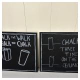 (2pc) Painted Chalk Art - "Walk the Walk, Chalk the Chalk" | Original painted chalk art, including: 