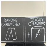 (2pc) Painted Chalk Art - "Dancing Chalk to Chalk" | Original painted chalk art, including: "Dancing