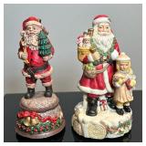 (2pc) Santa Claus Figurines/Music Boxes | Santa Claus figurines/musical boxes, including: Vintage (1