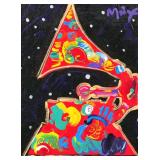 PETER MAX (b. 1937) ACRYLIC, TOMMY MOTTOLA COLLECTION | Grammy Vol 11 "91” Acrylic on canvas h. 11 x