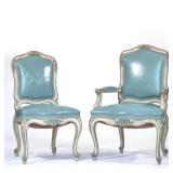 (10pc) 19TH CENTURY FRENCH LOUIS XV STYLE DINING CHAIRS, ROBIN