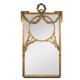 A VERY FINE FRENCH GILTWOOD & COMPOSITION MIRROR | Late 19th century, having a later rectangular pla