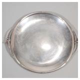 WOODSIDE STERLING CO. [NEW YORK, C. 1920] LILY OF THE VALLEY SILVER PLATTER | Marked with a "W" insi