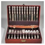 (100pc) WHITING IMPERIAL QUEEN STERLING SILVER FLATWARE | Comprising: 23 Dinner forks (some monogram