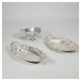 (3pc) MISC. STERLING SILVER | Including two oblong serving dishes marked Reed and Barton, small comp