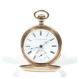14K GOLD ELGIN NATIONAL WATCH CO. POCKET WATCH | An Elgin National Watch Co. pocket watch with key w