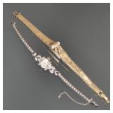 (2pc) 14K YELLOW GOLD & 14K WHITE GOLD LADY