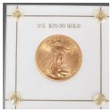 1927 US $20 GOLD COIN | 1927 American Walking Liberty Double Eagle twenty dollar gold coin, designed
