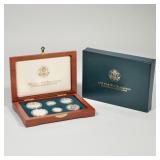 1995 CIVIL WAR BATTLEFIELD MEMORIAL COINS | A six-coin set in a mahogany presentation box, including