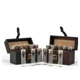 PAIR JAMES PURDY & SONS LONDON CASED STERLING SILVER "SHOT" GLASSES | 24 Total Glasses in Sterling S