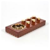 ELIE BLEU FRENCH AMBOYNA BURL CIGAR ASHTRAY CLASSIC COLLECTION | Made of Amboyna Burl wood, with six