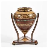 MARILYN ENDRES (SOUTHWEST AMERICAN, 20TH CENTURY) TURNED VASE | h. 12 x w. 7.5 x l. 8 x dia. 8 in. (