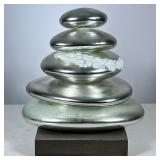 MIRRORED GLASS CAIRN SCULPTURE
