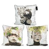 (3pc) Photo Imposed Pillows Of Tribal Children