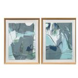 (2pc) The Wendover Art Group, Dawn At The Lake, Blue Yonder Series