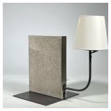 Oldknow Book Case Lamp / Currey & Company Polished Concrete And Wrought Iron Lamp