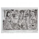 Black And White Abstract Drawing