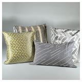 (4pc) NWT PATTERNED DECORATIVE THROW PILLOWS
