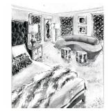 BEDROOM CHARCOAL DRAWING