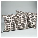 (2pc) Geometric Patterned Throw Pillows