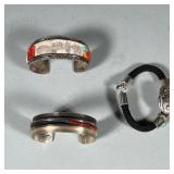 (3pc) STERLING & TURQUOISE BRACELETS