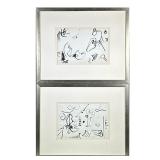 (2pc) Jacques Nestle Oil on Paper