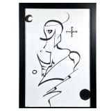 PICASSO STYLE INK DRAWING