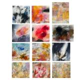(12pc) PASTEL ABSTRACTS